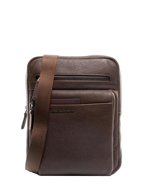PIQUADRO PAAVO Large leather iPad bag MORO - Over-the-shoulder Bags for Men