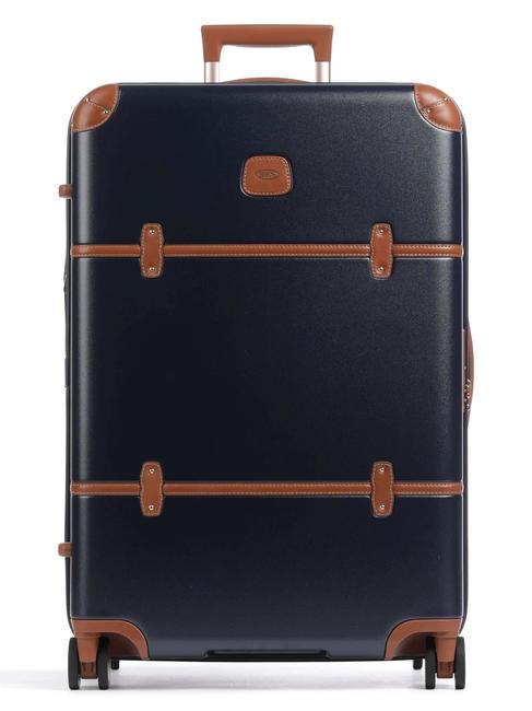 BRIC’S BELLAGIO Medium-large expandable trolley Blue / Leather - Rigid Trolley Cases