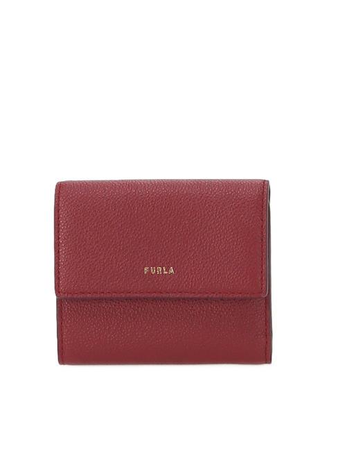 FURLA GOCCIA Medium Bifold Leather Wallet CHERRY d - Women’s Wallets