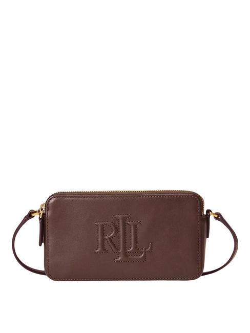 RALPH LAUREN WITLEY Clutch wallet with shoulder strap dark mahogany - Women’s Bags