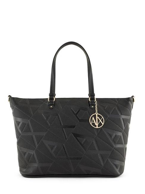 ARMANI EXCHANGE LOGO EMBOSSED Shoulder Shopper Bag black / black - Women’s Bags
