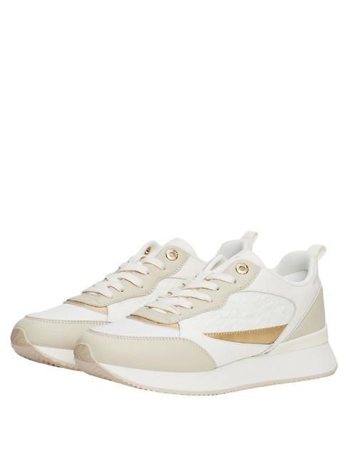 TOMMY HILFIGER MONOGRAM RUNNER Sneakers ivory/ghost grey/black - Women’s shoes