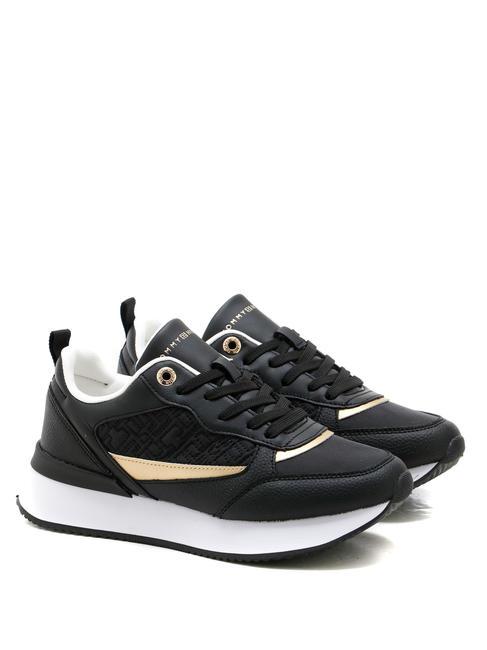 TOMMY HILFIGER MONOGRAM RUNNER Sneakers BLACK - Women’s shoes