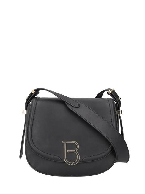 TOSCA BLU VERBIER Leather shoulder bag with flap Black - Women’s Bags