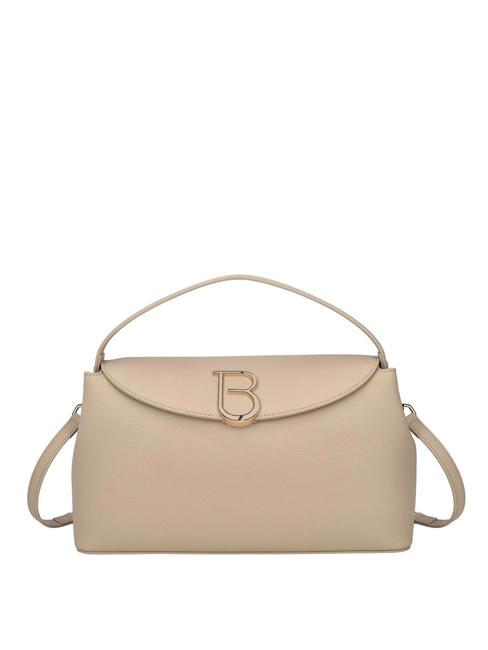 TOSCA BLU MEGEVE Large leather bag with shoulder strap BEIGE - Women’s Bags
