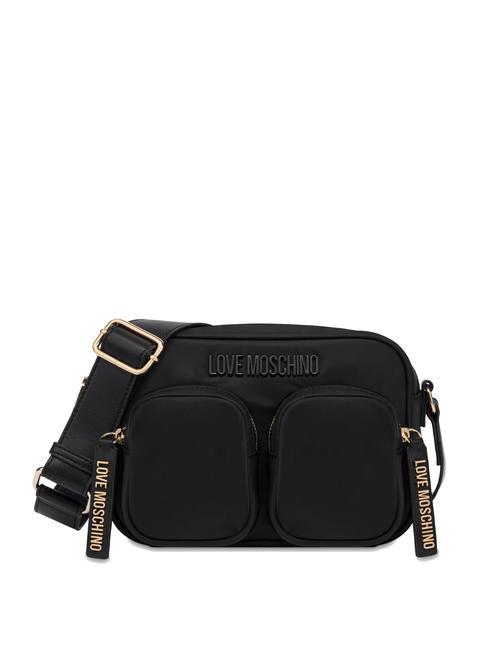 LOVE MOSCHINO EASY GO Nylon shoulder bag Black - Women’s Bags