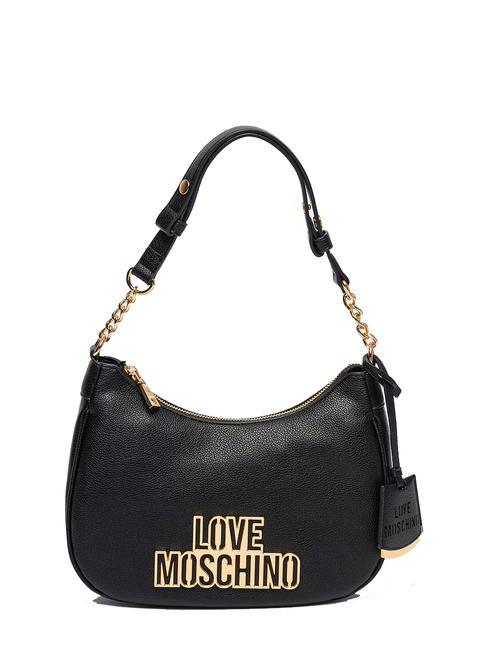 LOVE MOSCHINO METALLIC LOGO Shoulder bag Black - Women’s Bags