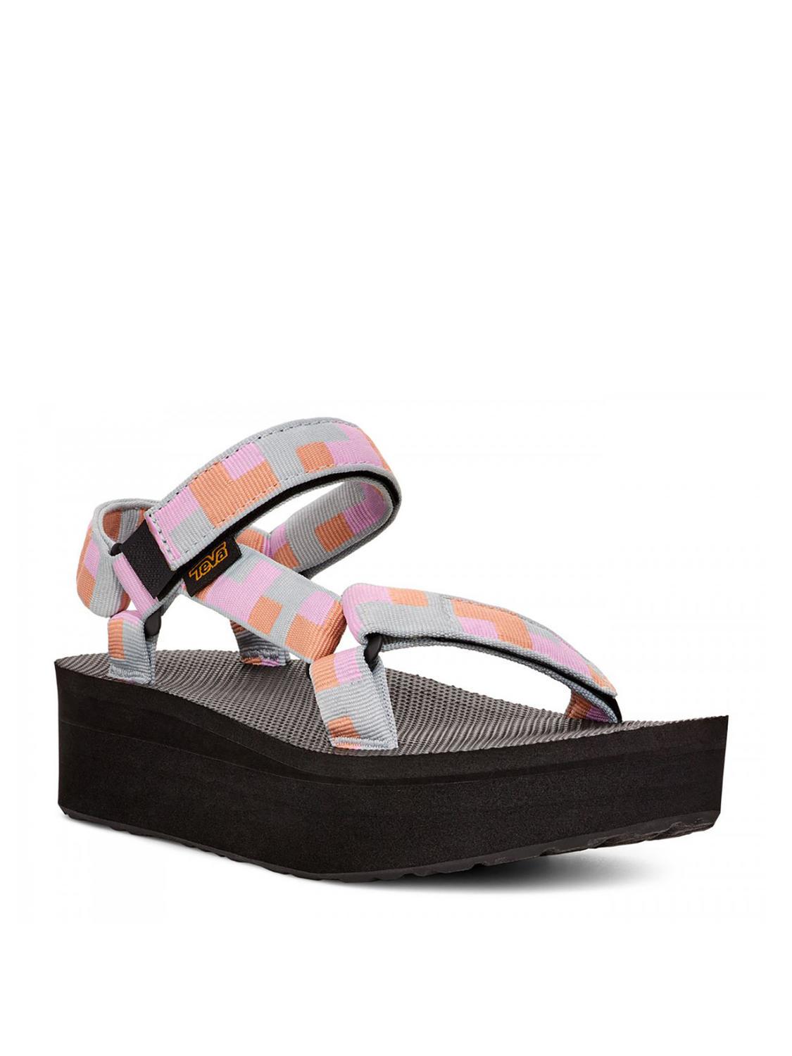 Teva Flatform Universal Sandal Retro Shapes Pearl Blue Buy At Outlet Prices