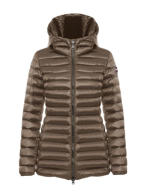 COLMAR FRIENDLY Down jacket with hood dark coffee cream-da - Women's down jackets