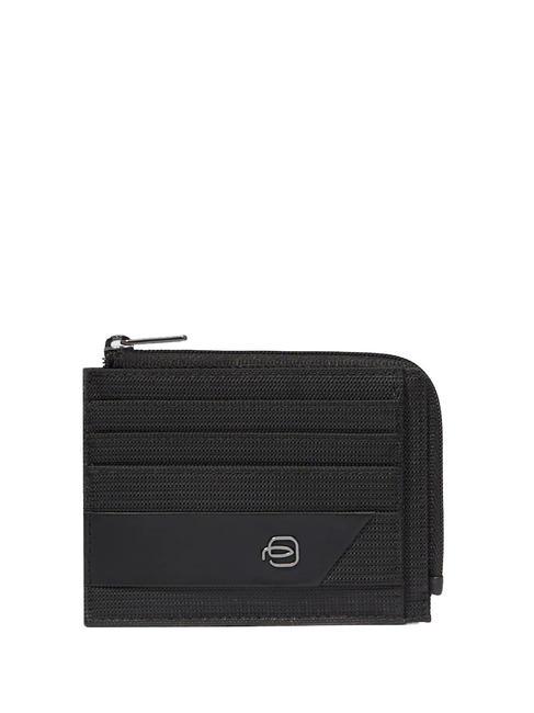 PIQUADRO LIKO Coin purse / card holder Black - Men’s Wallets
