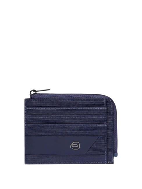PIQUADRO LIKO Coin purse / card holder blue - Men’s Wallets