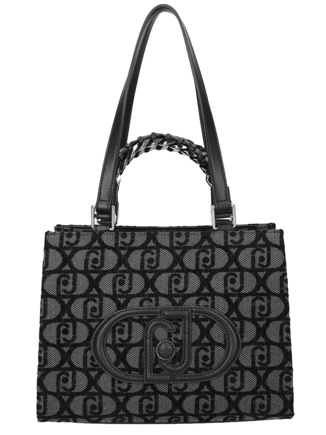 Liujo Rubino Handbag Shoulder Bag Black Jacquard Buy At Outlet Prices
