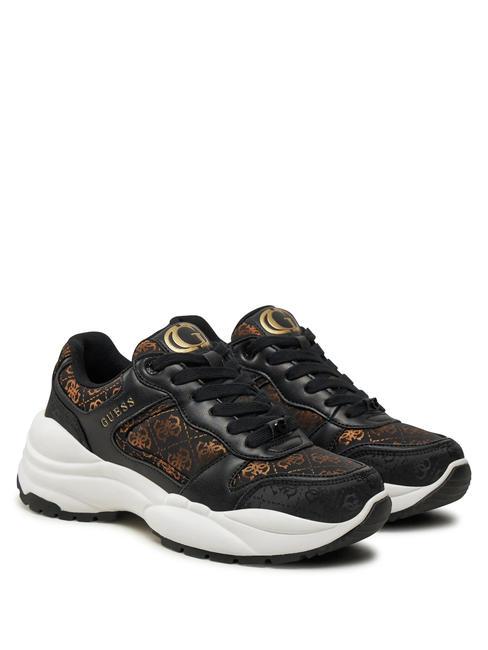 GUESS SAMNIE  High sneakers BLACK BROWN - Women’s shoes