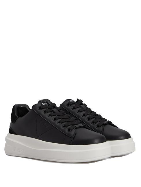 GUESS ELBINA Leather sneakers BLACK - Women’s shoes