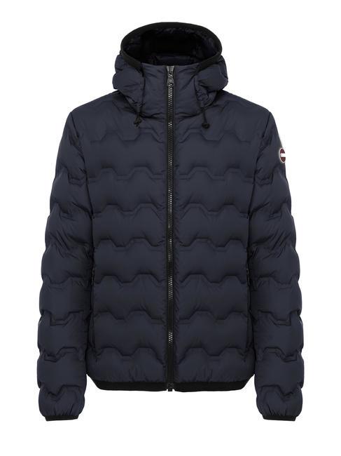 COLMAR UNCOMMON Down jacket with pockets and hood navy blue - Men's down jackets