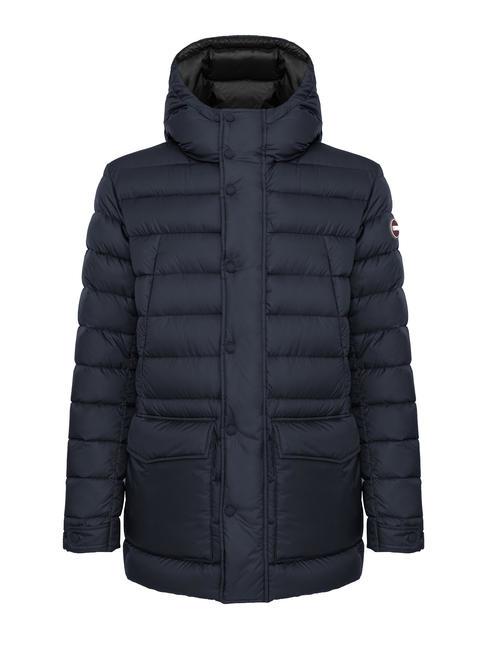 COLMAR E-CONCRETE Maxi down jacket with hood navy blue vulcan - Men's down jackets