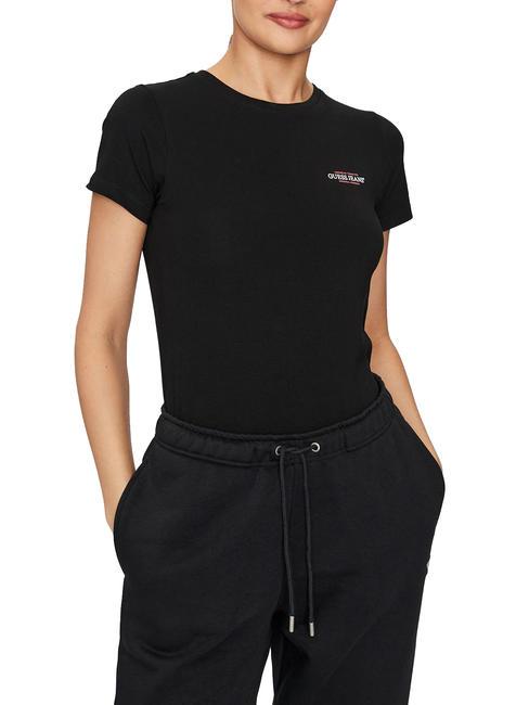 GUESS JEANS SLIM AMERICA Slim fit T-shirt jetbla - T-shirt
