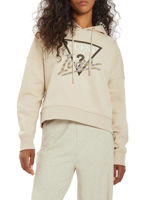 GUESS ICON  Hoodie pearl oyster - Women's Sweatshirts