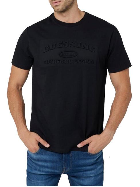 GUESS CLUB LOGO T-shirt with embossed logo jetbla - T-shirt