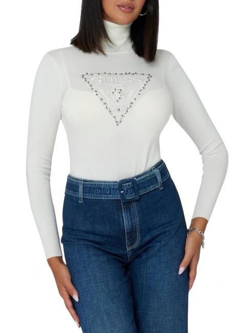 GUESS PIPER TRIANGLE  Women's Jersey cremwhi - Women's Sweaters