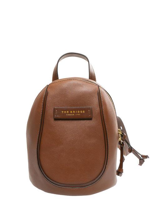 THE BRIDGE DOMITILLA Leather backpack BROWN - Women’s Bags
