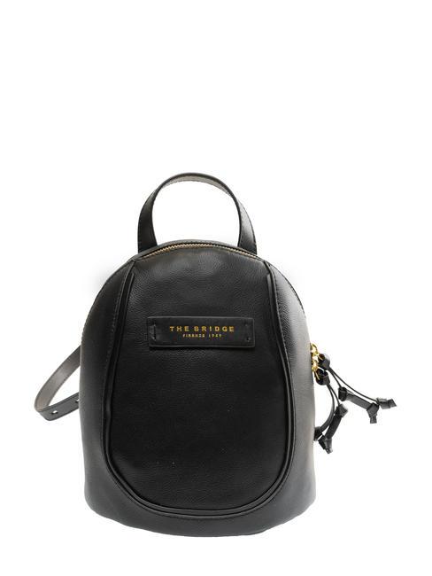 THE BRIDGE DOMITILLA Leather backpack Black Gold - Women’s Bags