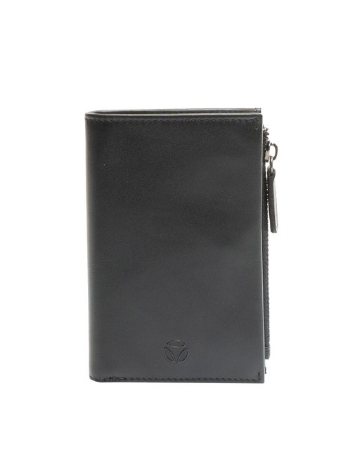 MOMO DESIGN LOGO EMBOSSED Flat leather wallet black - Men’s Wallets
