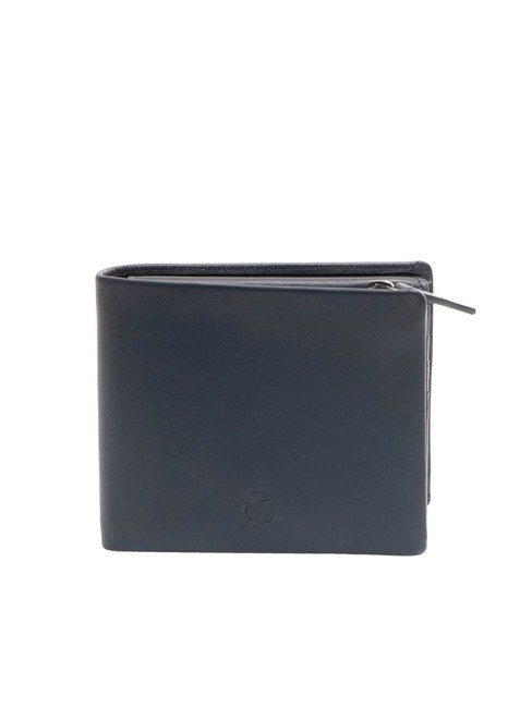 MOMO DESIGN LOGO EMBOSSED Leather flap coin purse wallet blue - Men’s Wallets