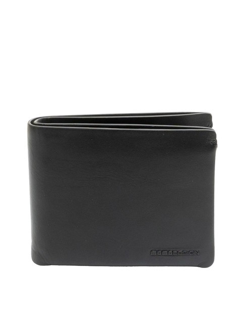 MOMO DESIGN BICOLOR Leather wallet with money clip black/black - Men’s Wallets
