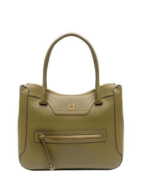 POLLINI ZIPPER Handbag with shoulder strap olive - Women’s Bags