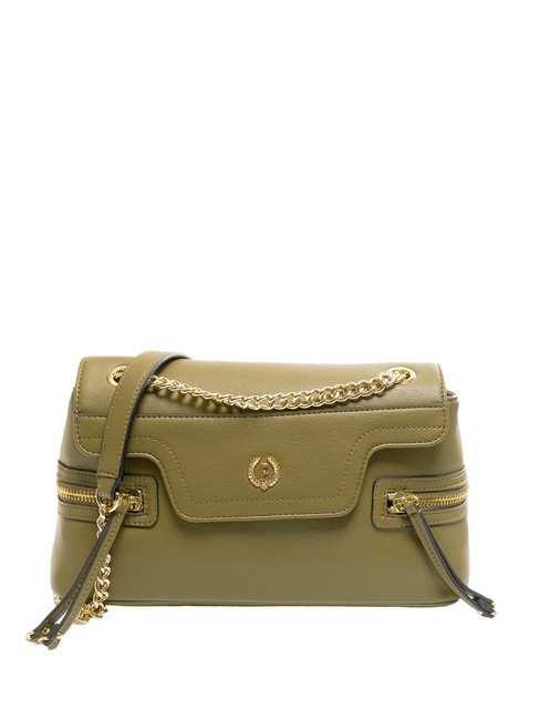 POLLINI ZIPPER Shoulder bag with chain olive - Women’s Bags