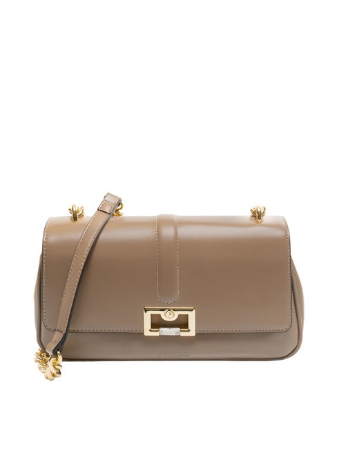 POLLINI DAMA Shoulder bag with chain taupe - Women’s Bags