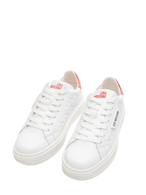 LOVE MOSCHINO BOLD 40 Leather sneakers white/lacquer - Women’s shoes