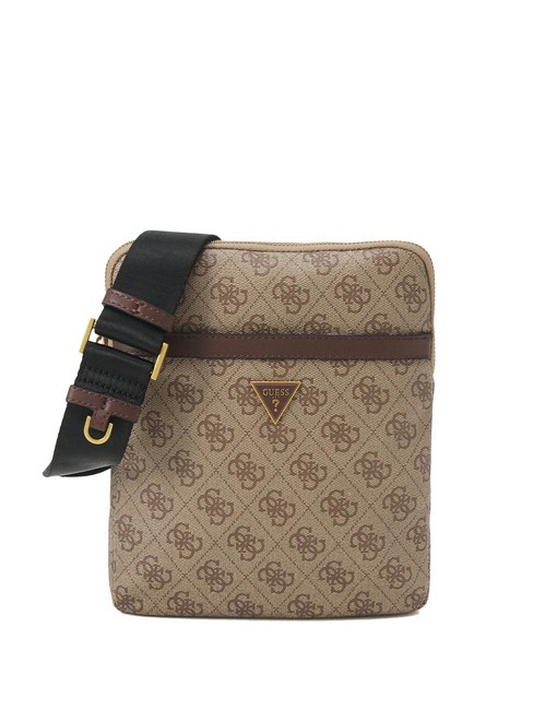 GUESS VEZZOLA Smart Flat bag beige / brown - Over-the-shoulder Bags for Men
