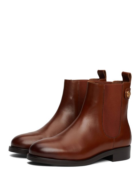 TOMMY HILFIGER STUD LOW CHELSEA Leather ankle boot cognac brown - Women’s shoes