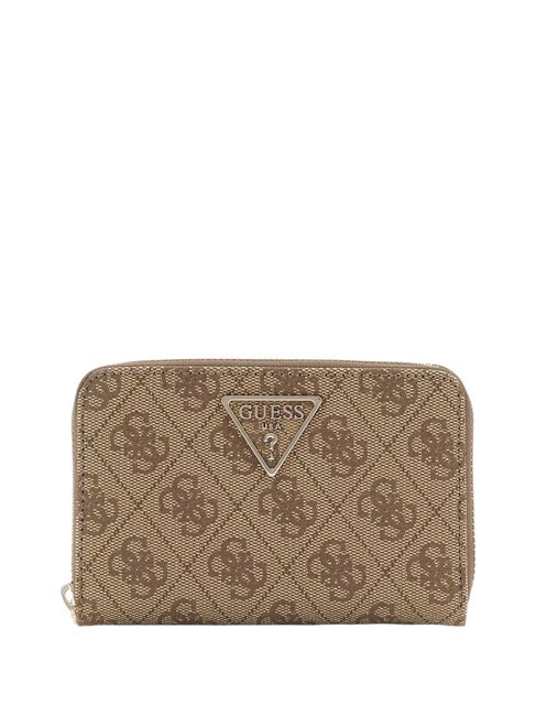 GUESS LAUREL 4G Medium Zip Around Wallet MILK LOGO - Women’s Wallets