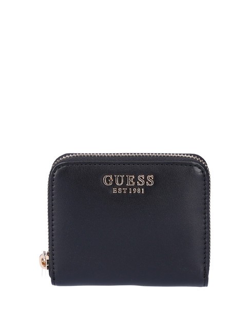GUESS LAUREL  Mini Zip Around Wallet BLACK - Women’s Wallets