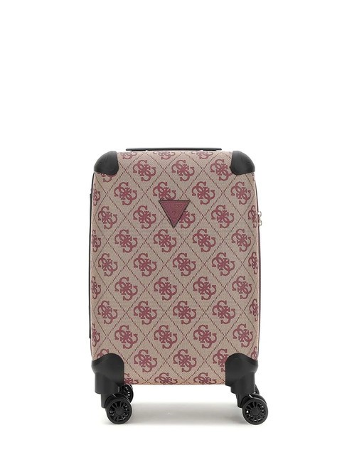 GUESS BERTA Hand Luggage Trolley claret logo - Hand luggage