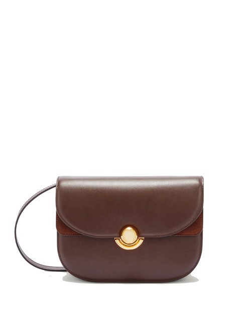 FURLA SFERA Leather bag with shoulder flap chocolate - Women’s Bags