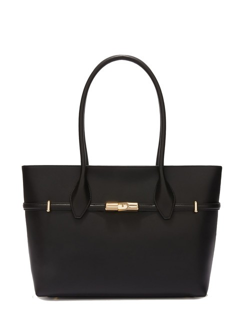 FURLA GOCCIA Leather shoulder tote bag Black - Women’s Bags