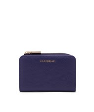 COCCINELLE METALLIC SOFT Small wallet in textured leather - Women&rsquo;s Wallets