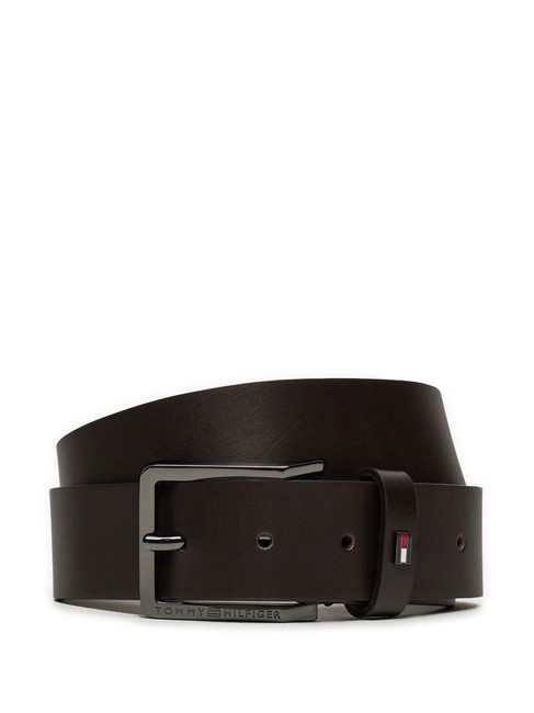TOMMY HILFIGER OLIVER  Adjustable leather belt brownmono - Belts