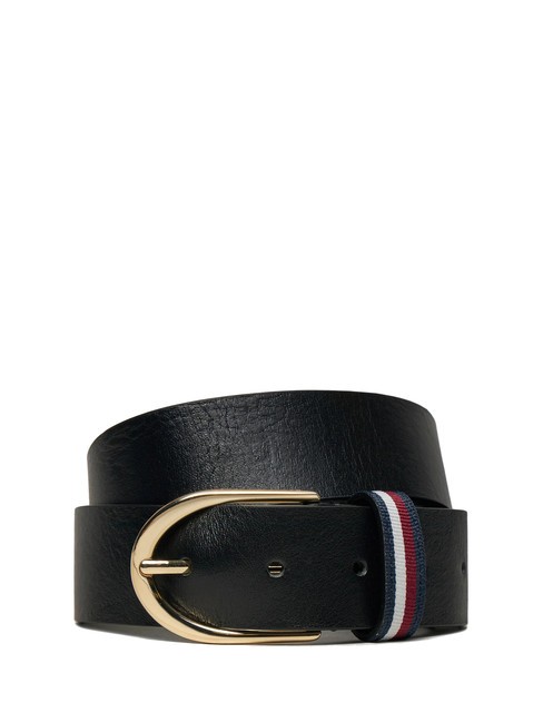 TOMMY HILFIGER CORPORATE Leather belt black - Belts