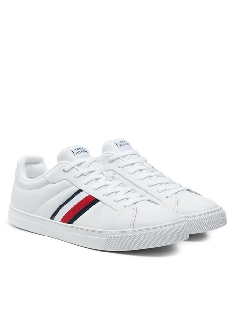 TOMMY HILFIGER ICON COURT STRIPES Leather sneakers white - Men’s shoes