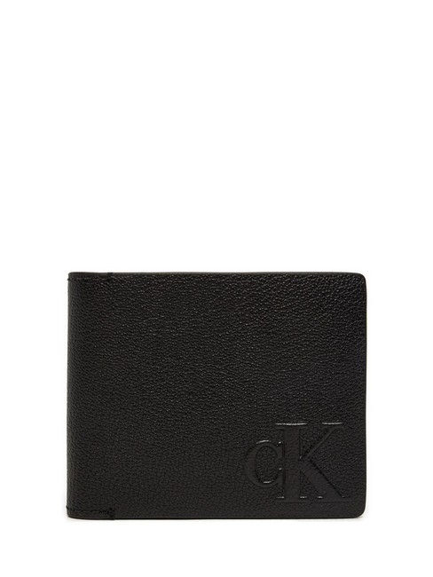 CALVIN KLEIN CK JEANS LOGO EMBOSS Leather wallet pvh black - Men’s Wallets