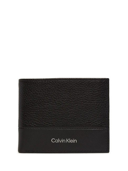 CALVIN KLEIN SUBTLE MIX Leather wallet ck black saffiano - Men’s Wallets