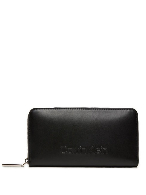 CALVIN KLEIN EMBOSSED CALVIN  Zip Around Wallet ck black - Women’s Wallets