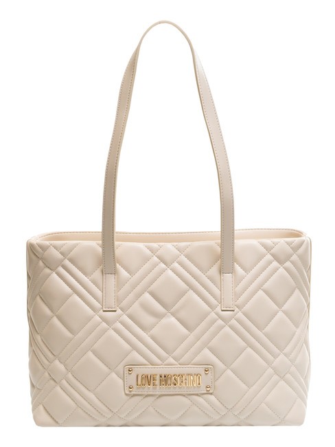 LOVE MOSCHINO QUILTED  Shoulder Shopper ivory - Women’s Bags