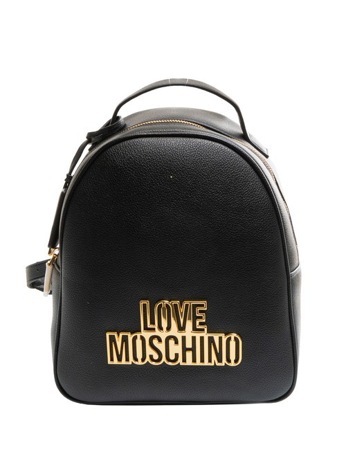 LOVE MOSCHINO GOLD LOGO Backpack Black - Women’s Bags