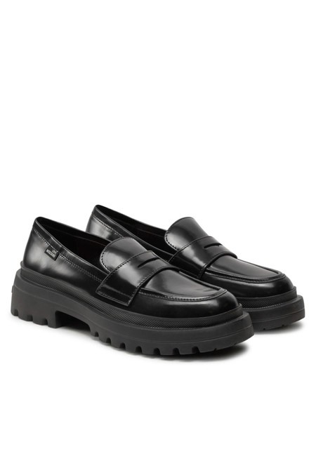 LOVE MOSCHINO HER  Leather moccasins Black - Women’s shoes